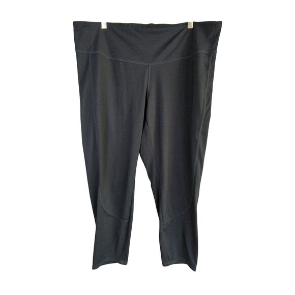 J Jill Fit Performance Leggings Womens Plus 2X Blue 7/8 Curved Seam - Picture 1 of 9